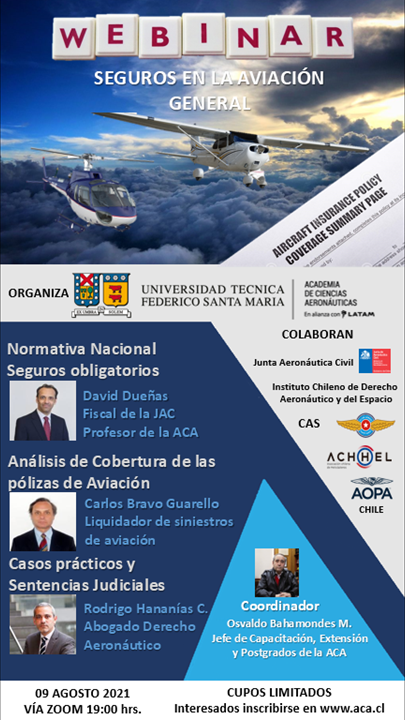 ACHHEL invita a webinar sobre Seguro de Aviación